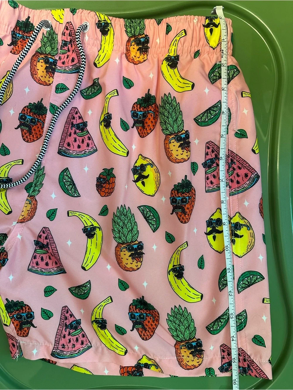 Boardies Apparel Pink Tropical Fruit Swim Trunks Men’s Large Funny Swim Shorts